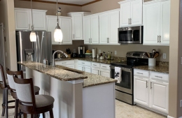 Kitchen cabinet refinish after