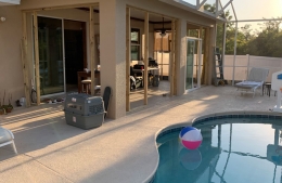 Back porch enclosure before