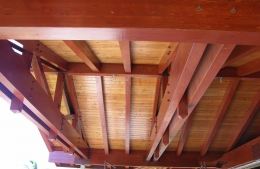 Maui ceiling after lacquer finish