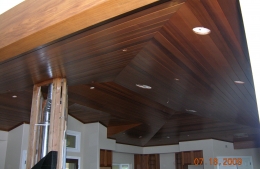 Cedar ceiling in Wailea, Hawaii