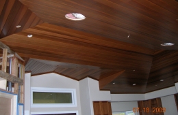 Cedar ceiling in Wailea, Hawaii